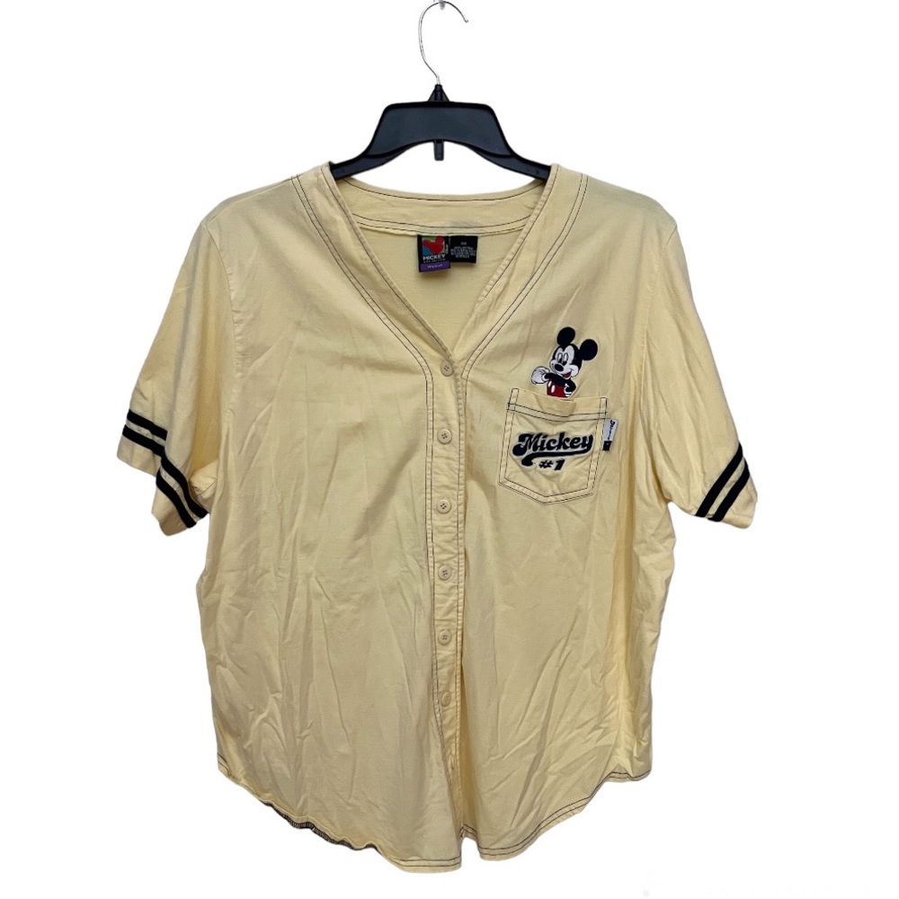 Vintage Mickey Unlimited Women Mickey Mouse #1 Baseball Tee Size 3X